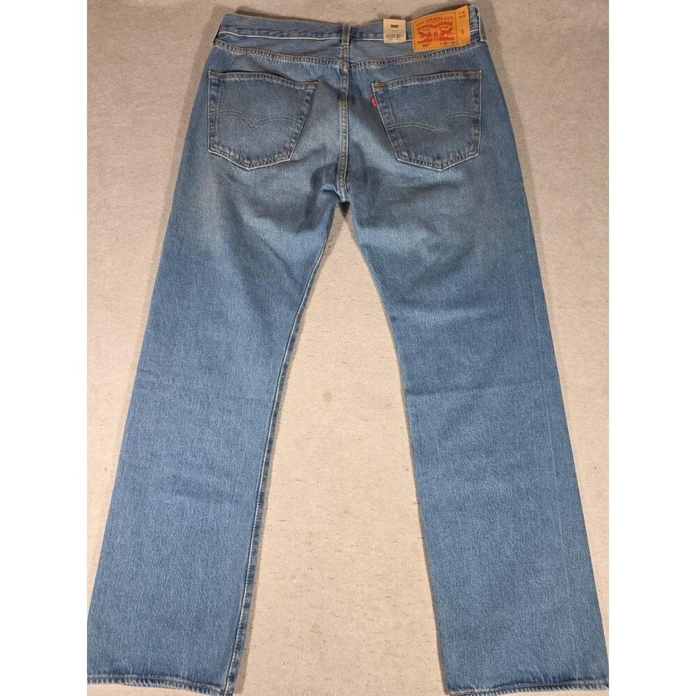 Levi's 501 Original Fit Men's Straight Leg Button Fly Denim Jeans 36x32 Cotton
